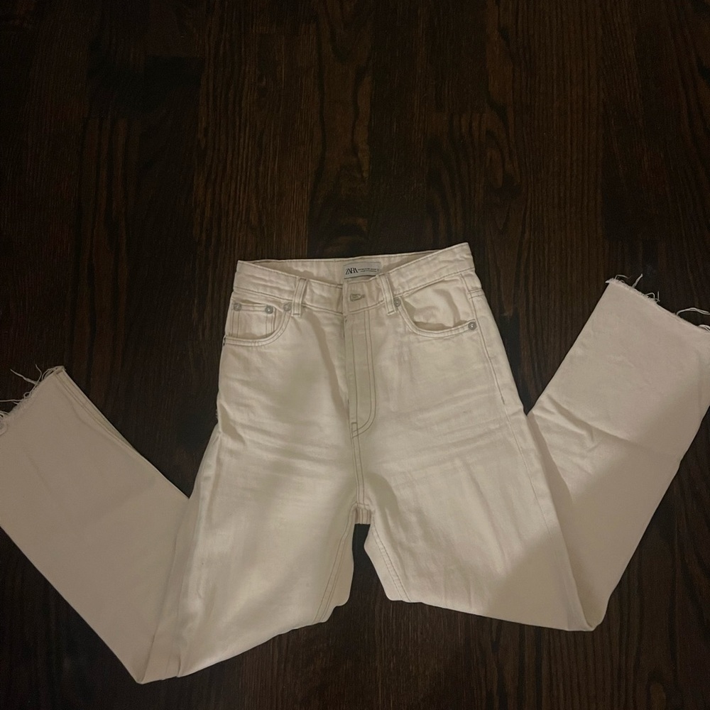 Zara cream jeans